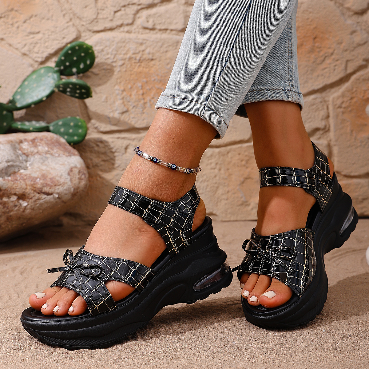 Open Toe Wedge Sandals