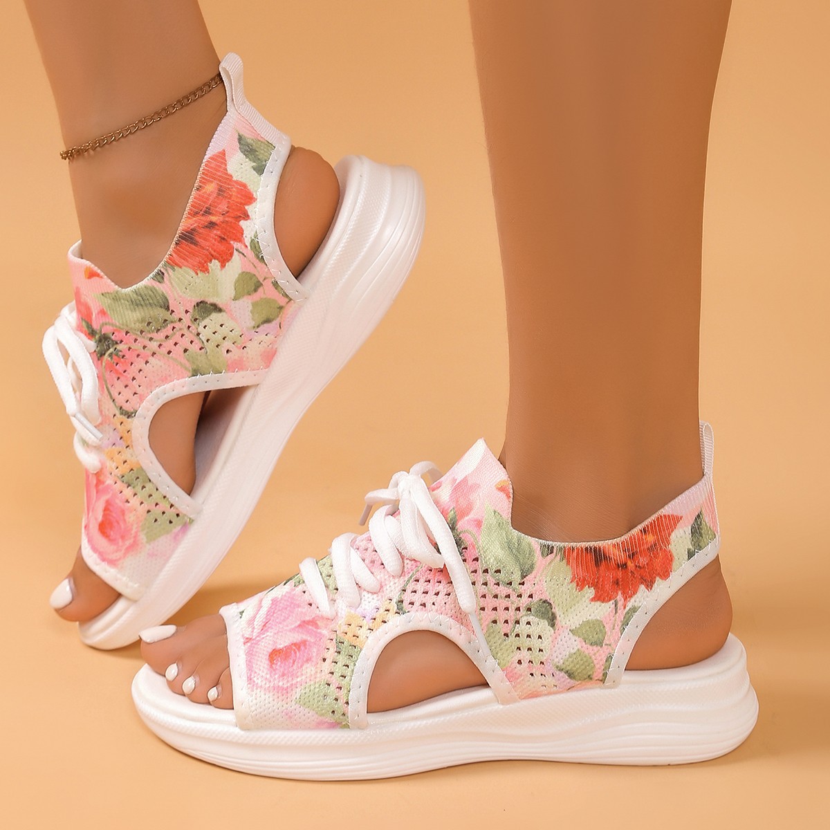 Tie-Dye Breathable Mesh Sandals