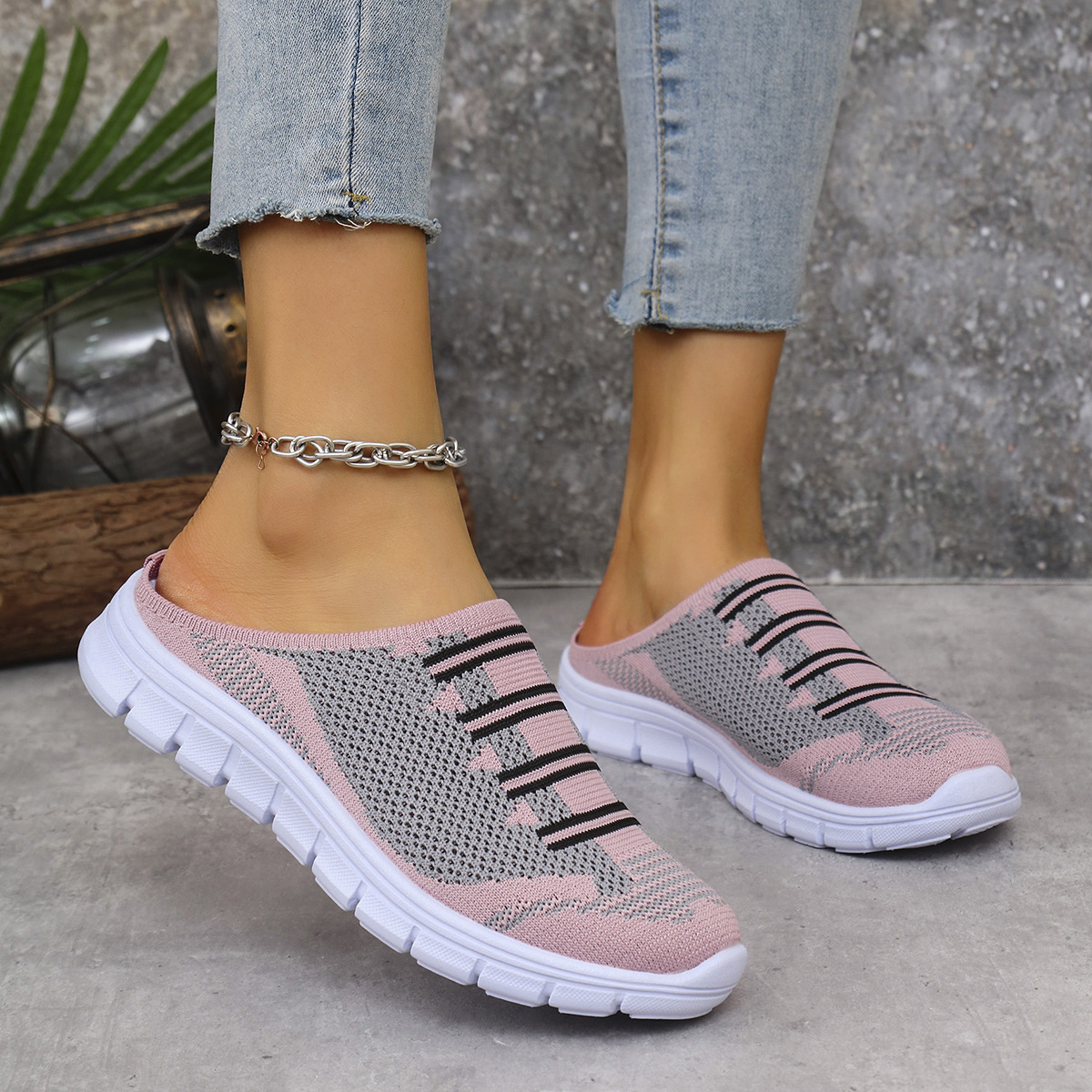 Breathable Knit Slip-Ons