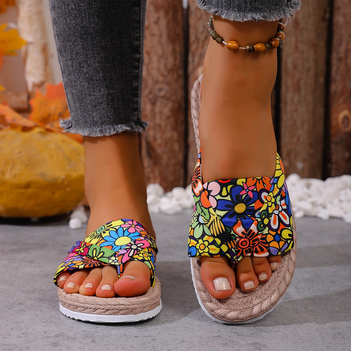Toe Post Flats Sandals