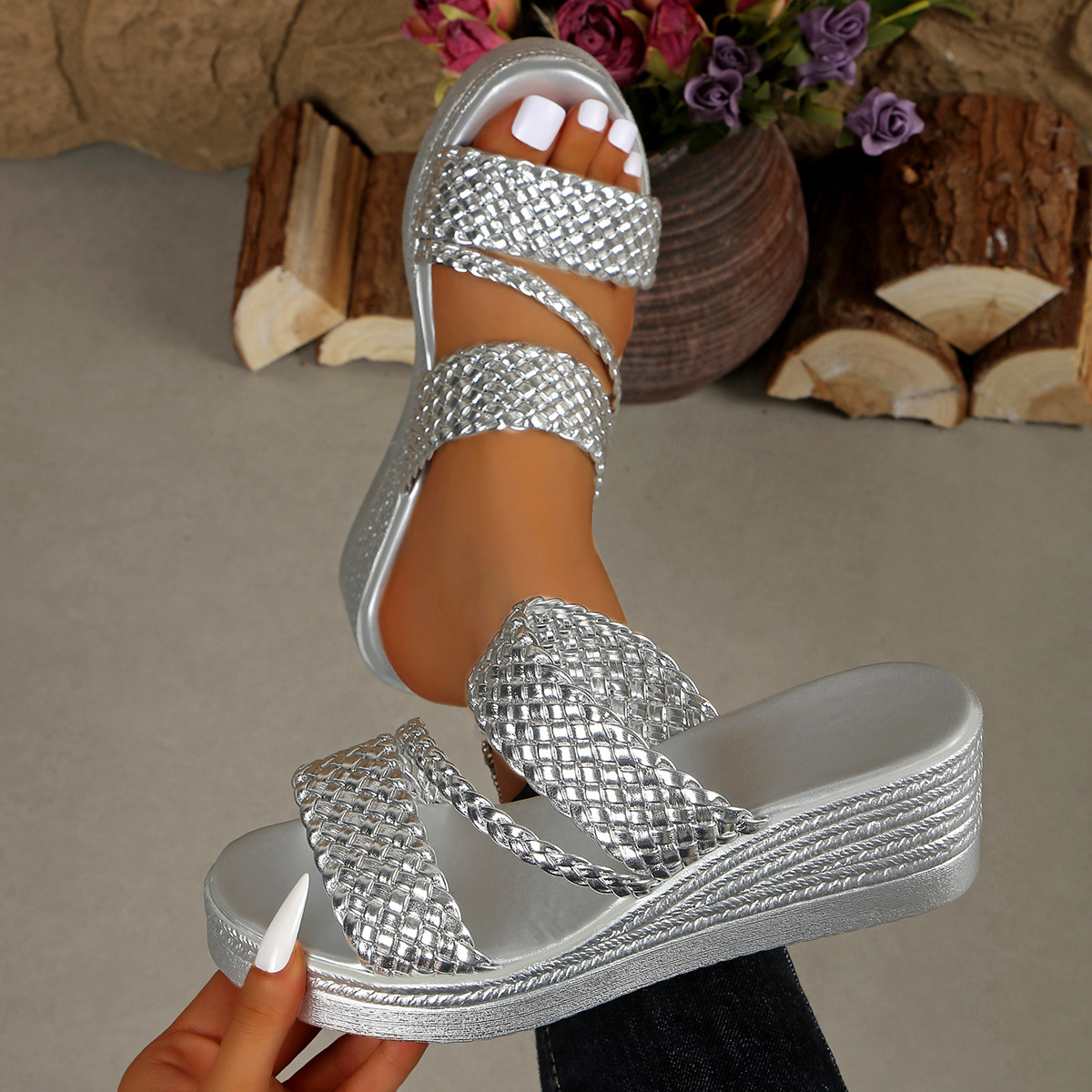 Open Toe Wedge Sandals