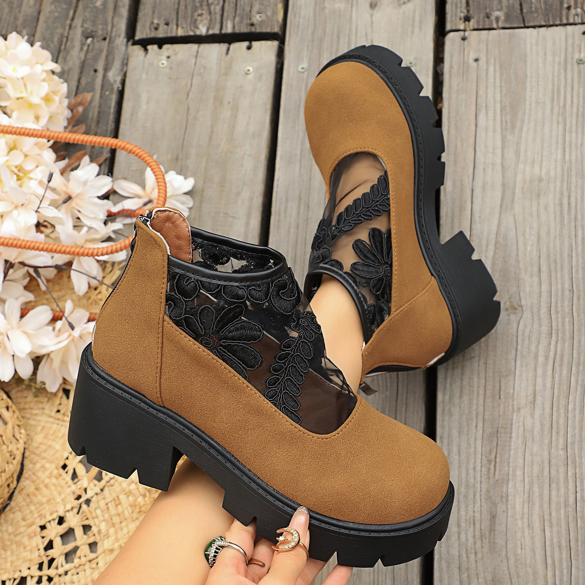 Round Toe Platform Loafers