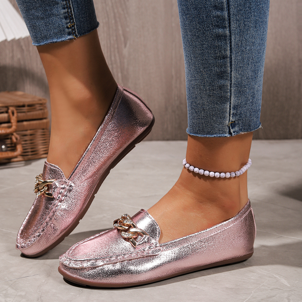Round Toe Slip-Ons