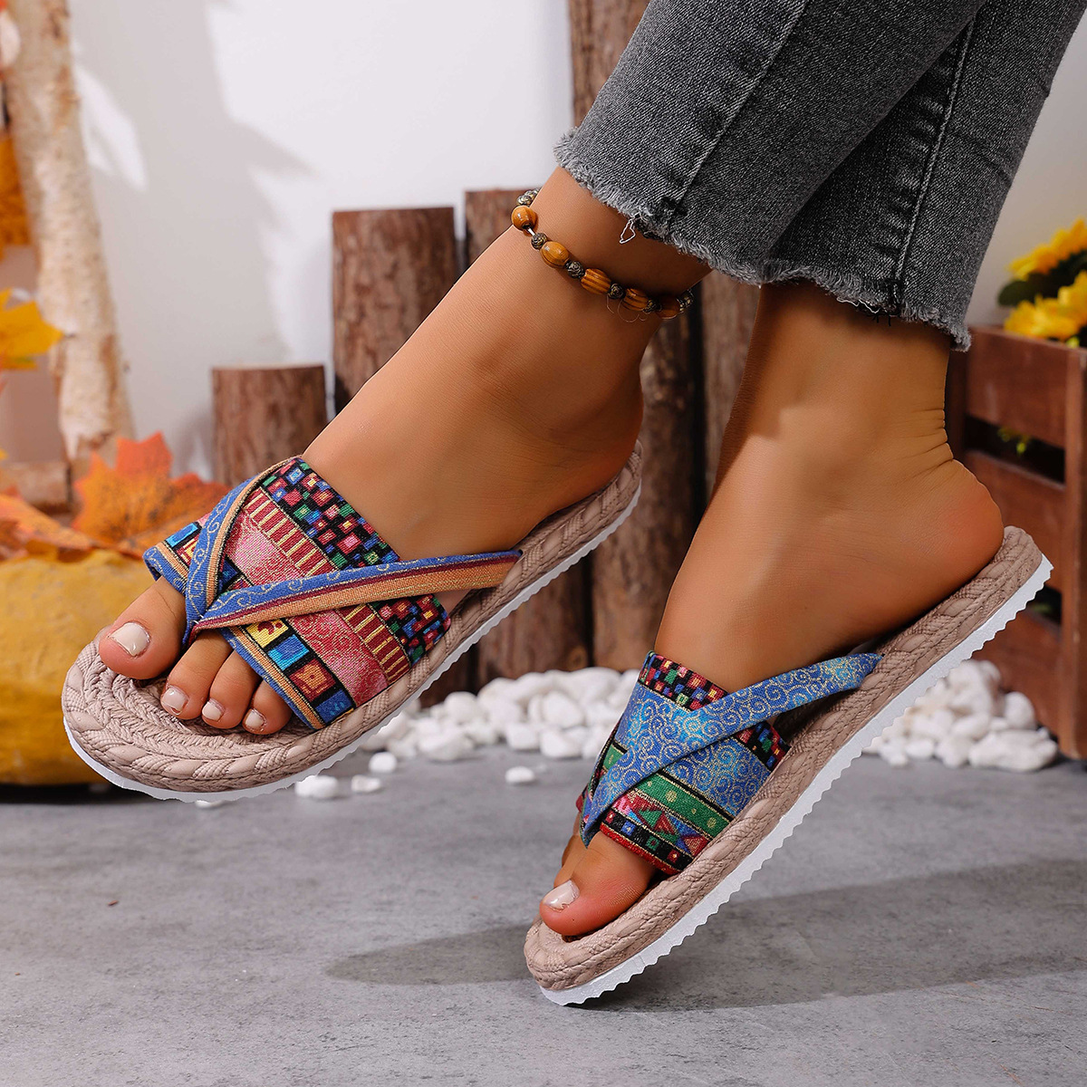 Toe Post Flats Sandals