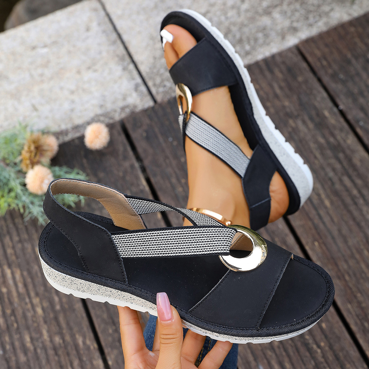 Open Toe Wedge Sandals