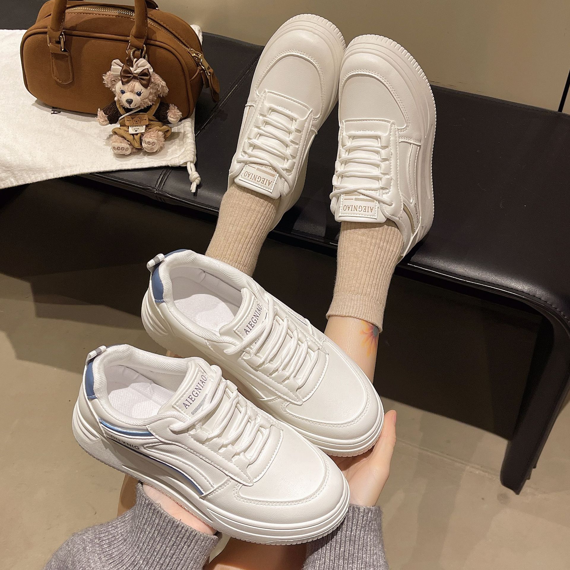 Classic Lace-Up Platform Sneakers