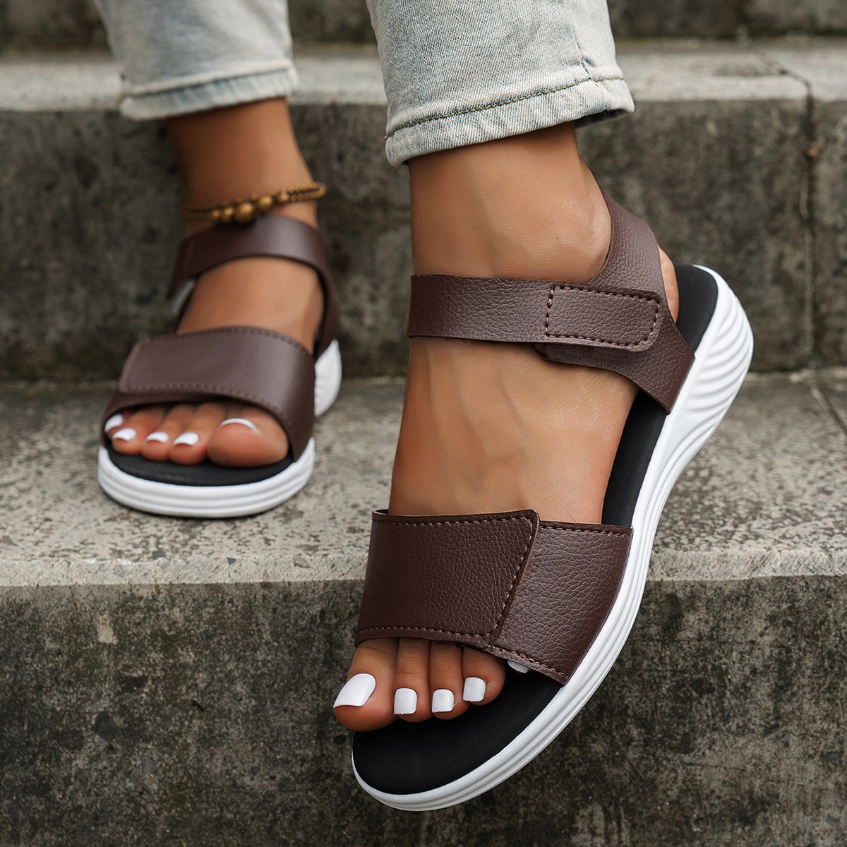 Open Toe Flats Sandals