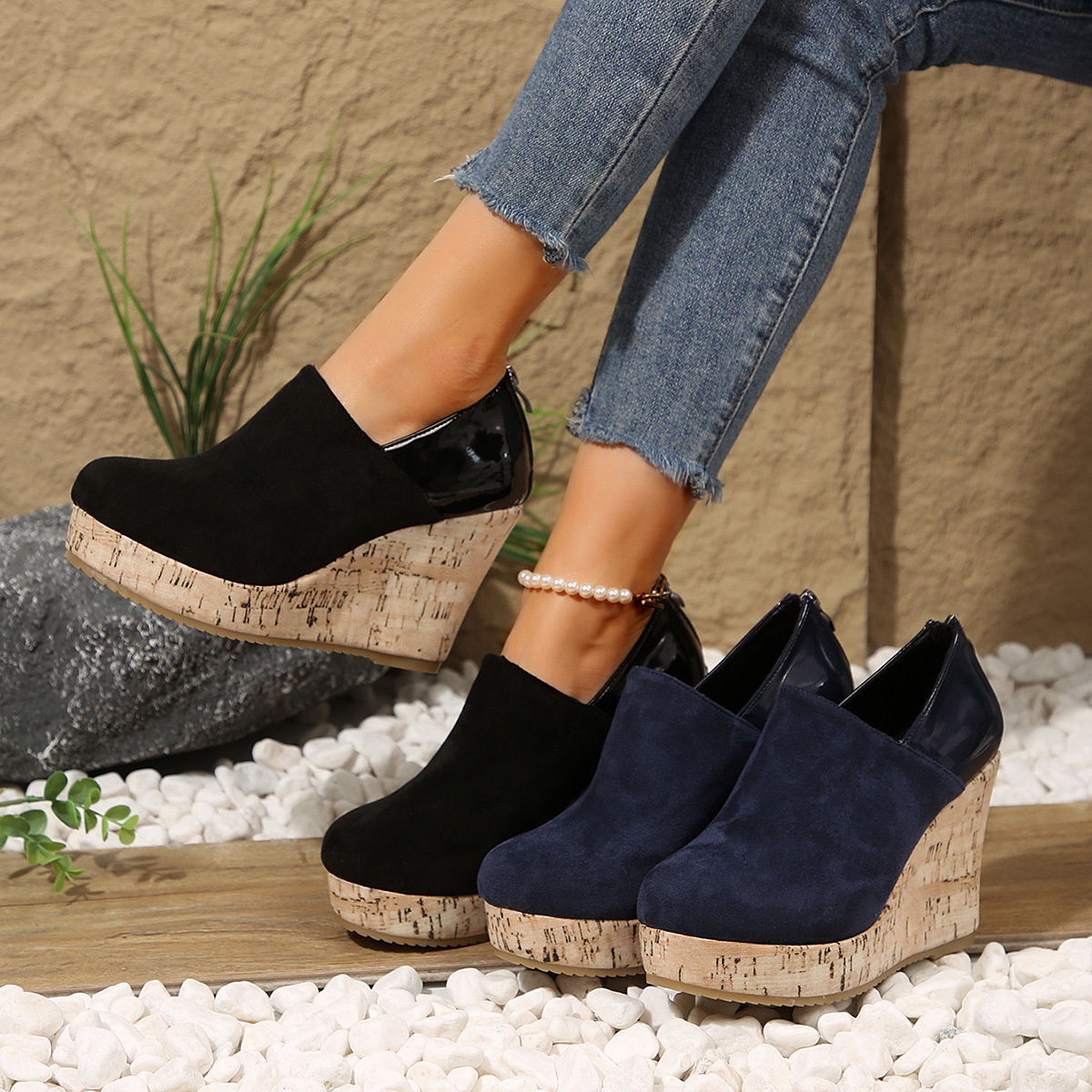 Round Toe Slip-Ons