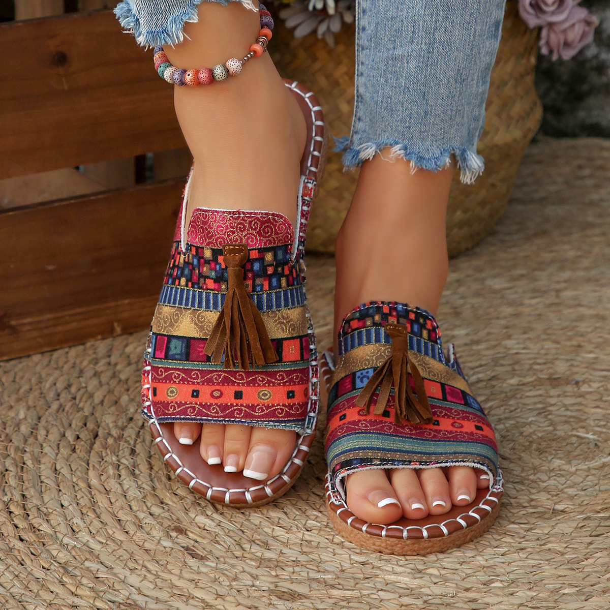 Tassel Open Toe Sandals