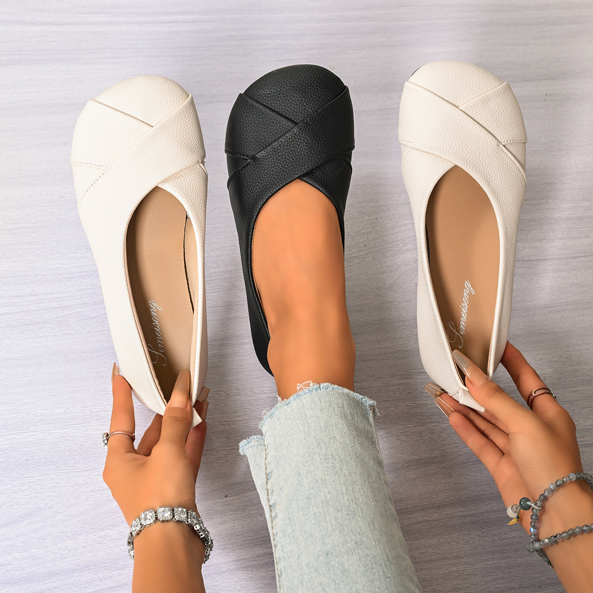 Round Toe Slip-Ons