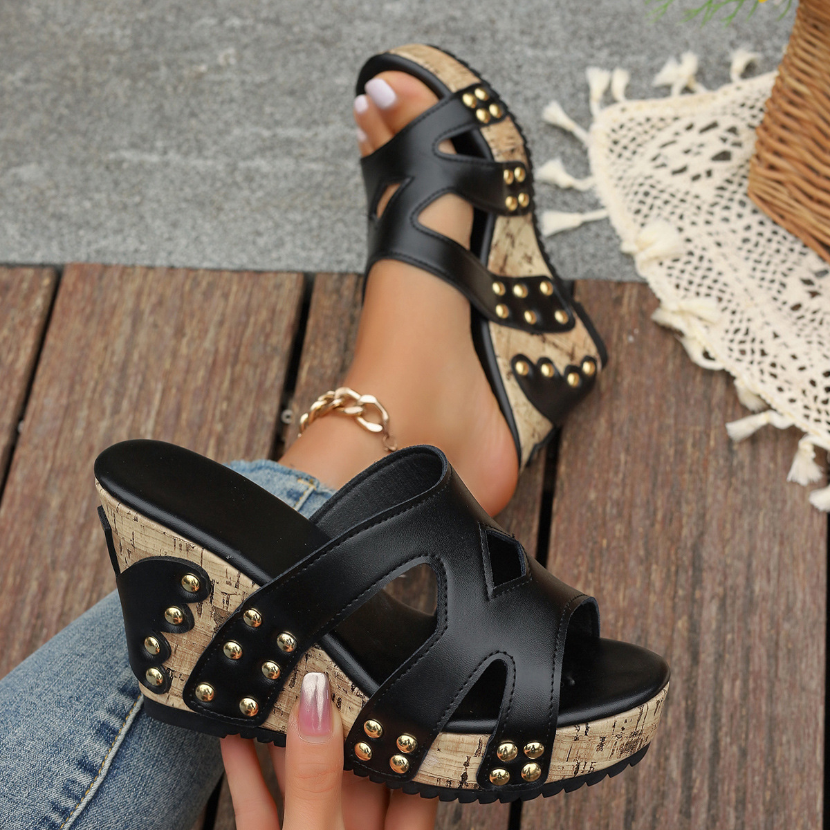 Open Toe Wedge Sandals