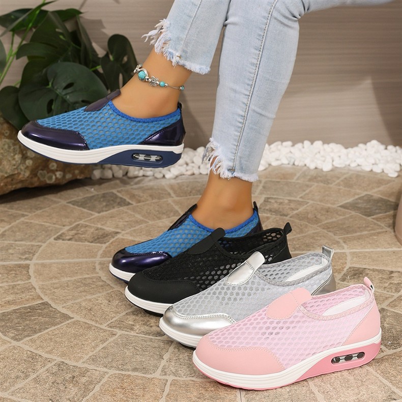 Round Toe Mesh Sneakers