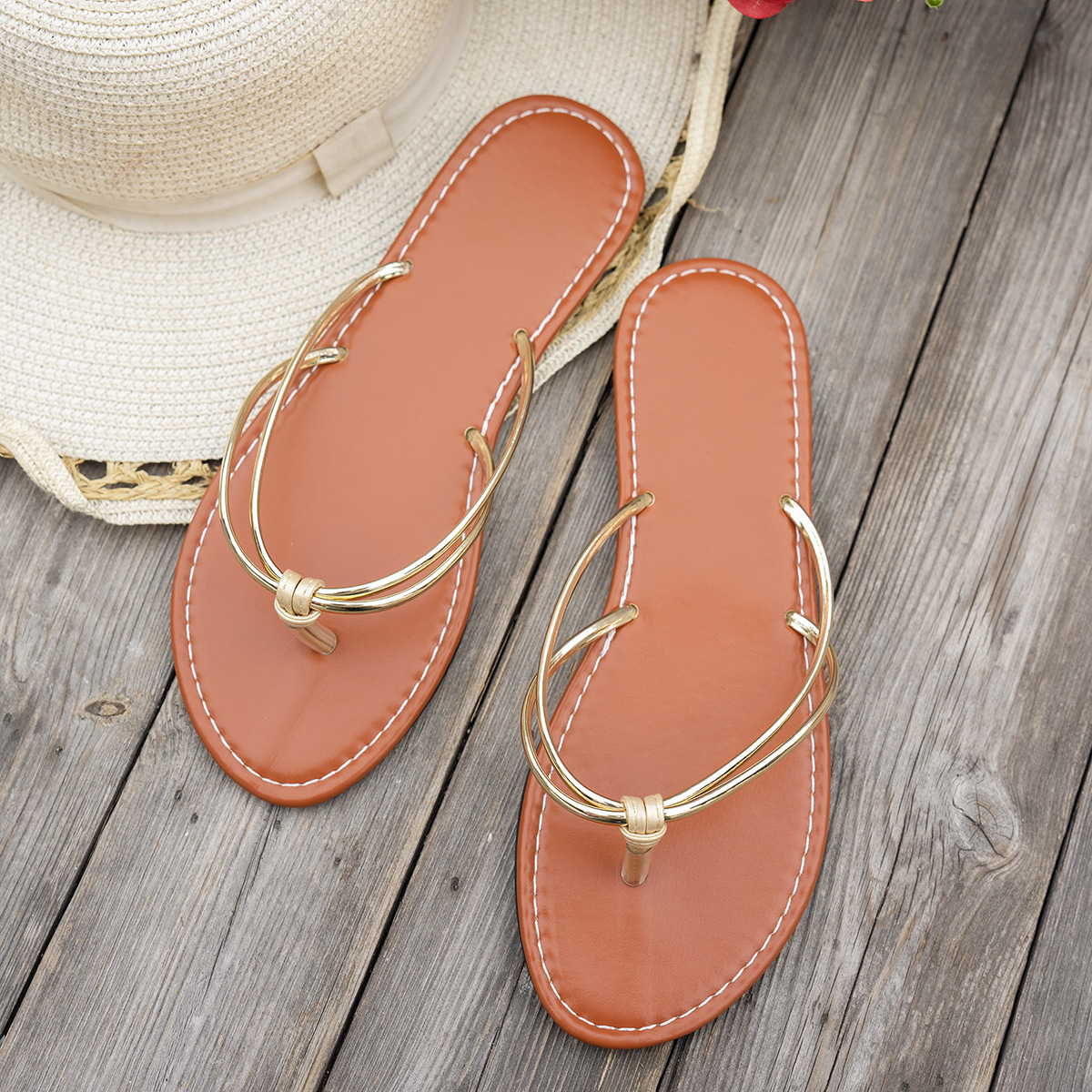 Toe Post Flats Sandals