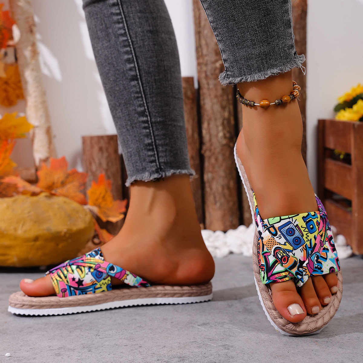 Toe Post Flats Sandals