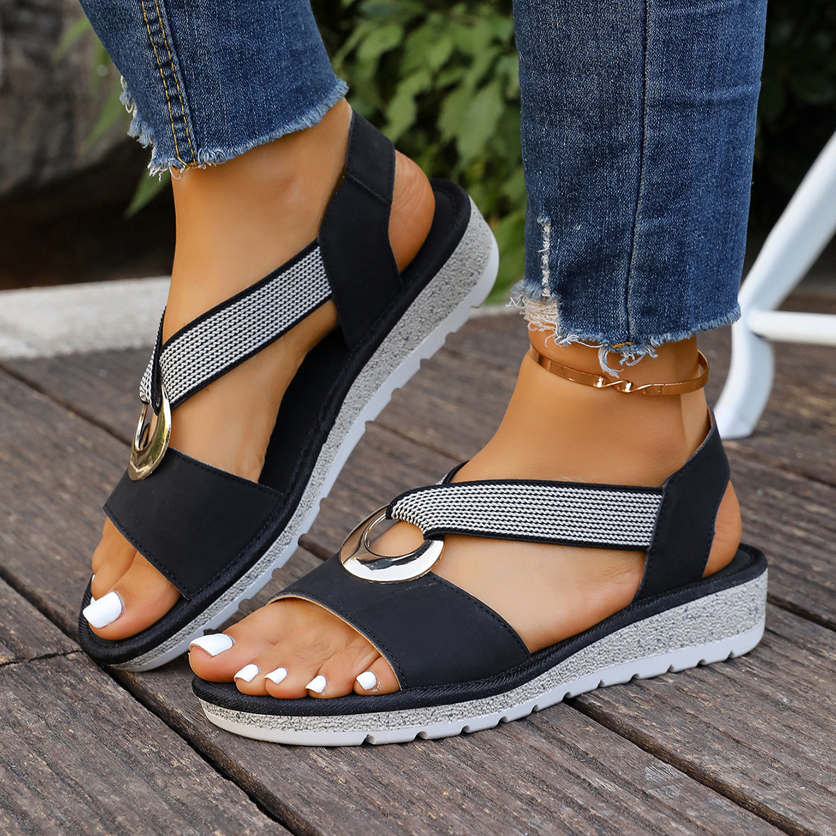 Open Toe Wedge Sandals