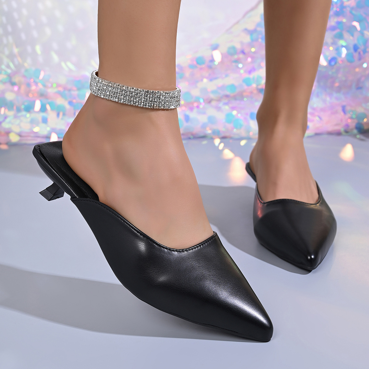Point Toe Low Heels Sandals