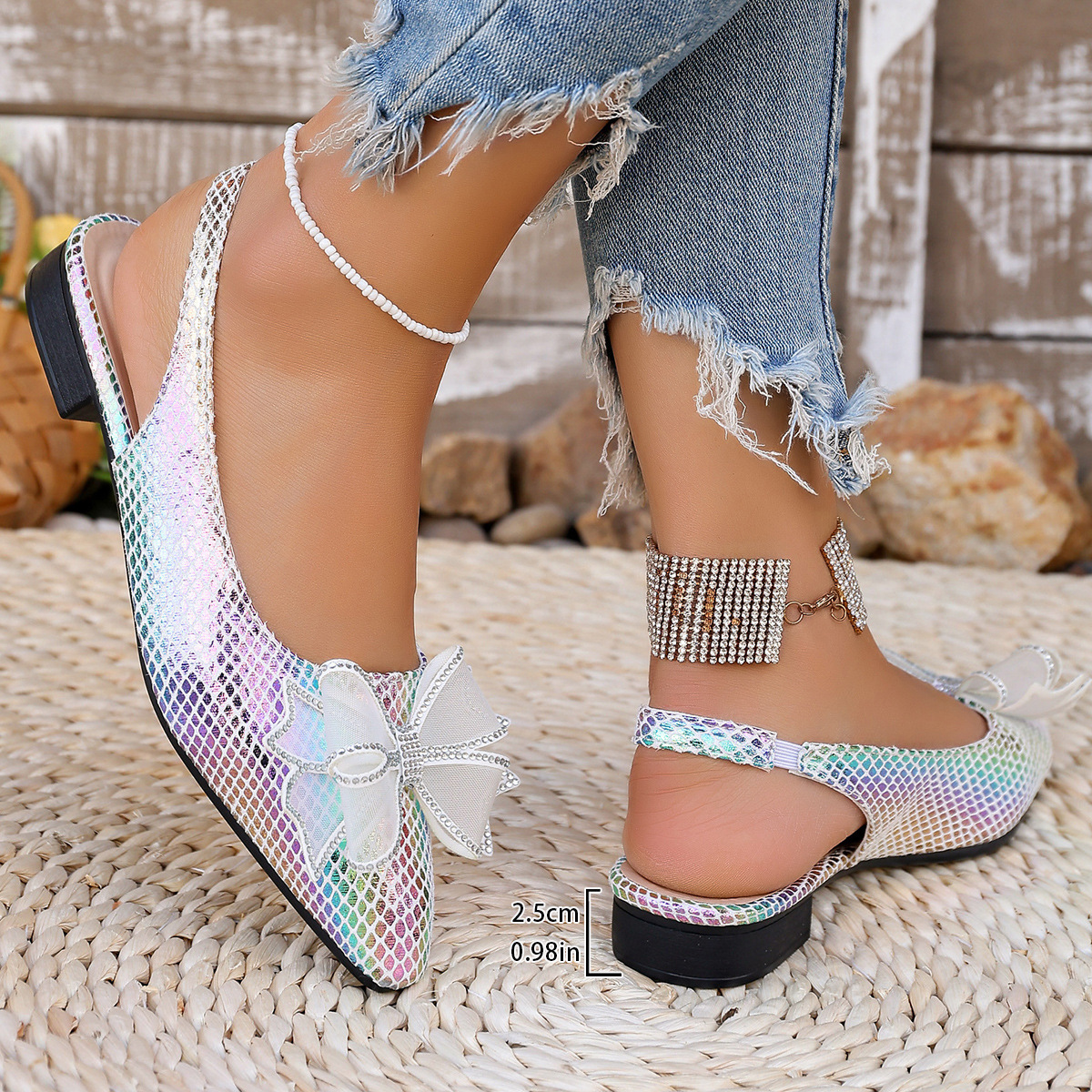 Point Toe Block Heels Sandals