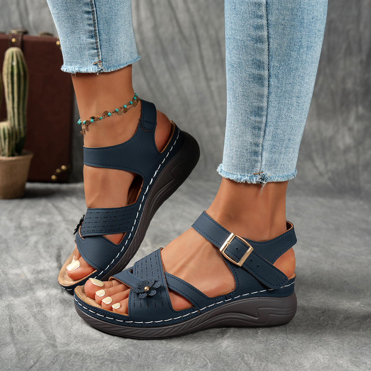 Open Toe Wedge Sandals