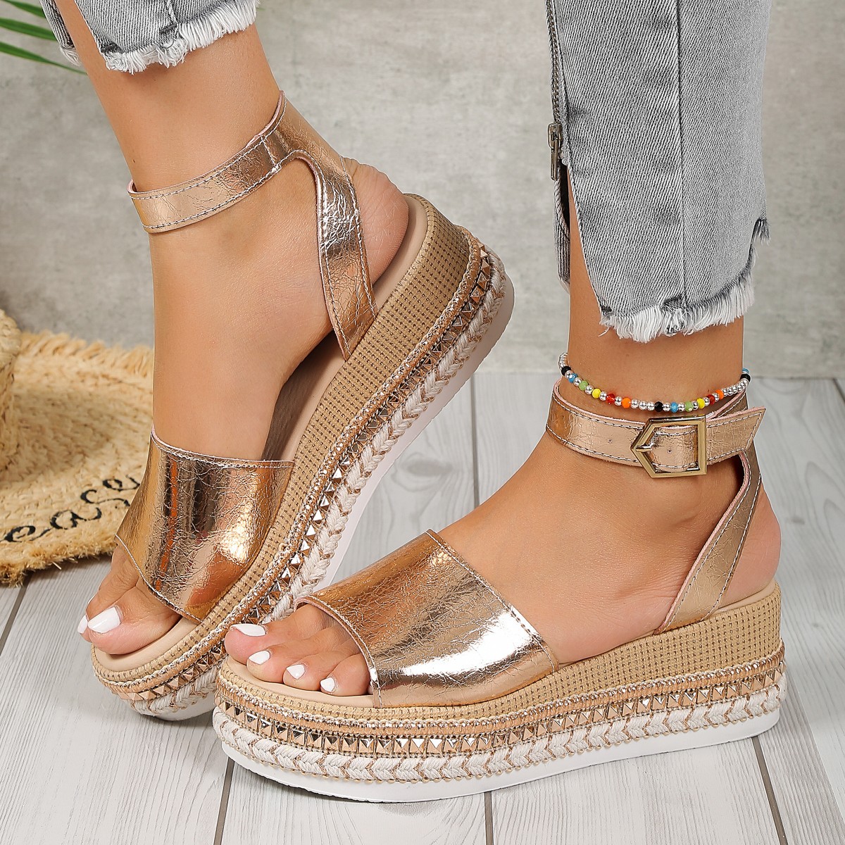 Open Toe Wedge Sandals