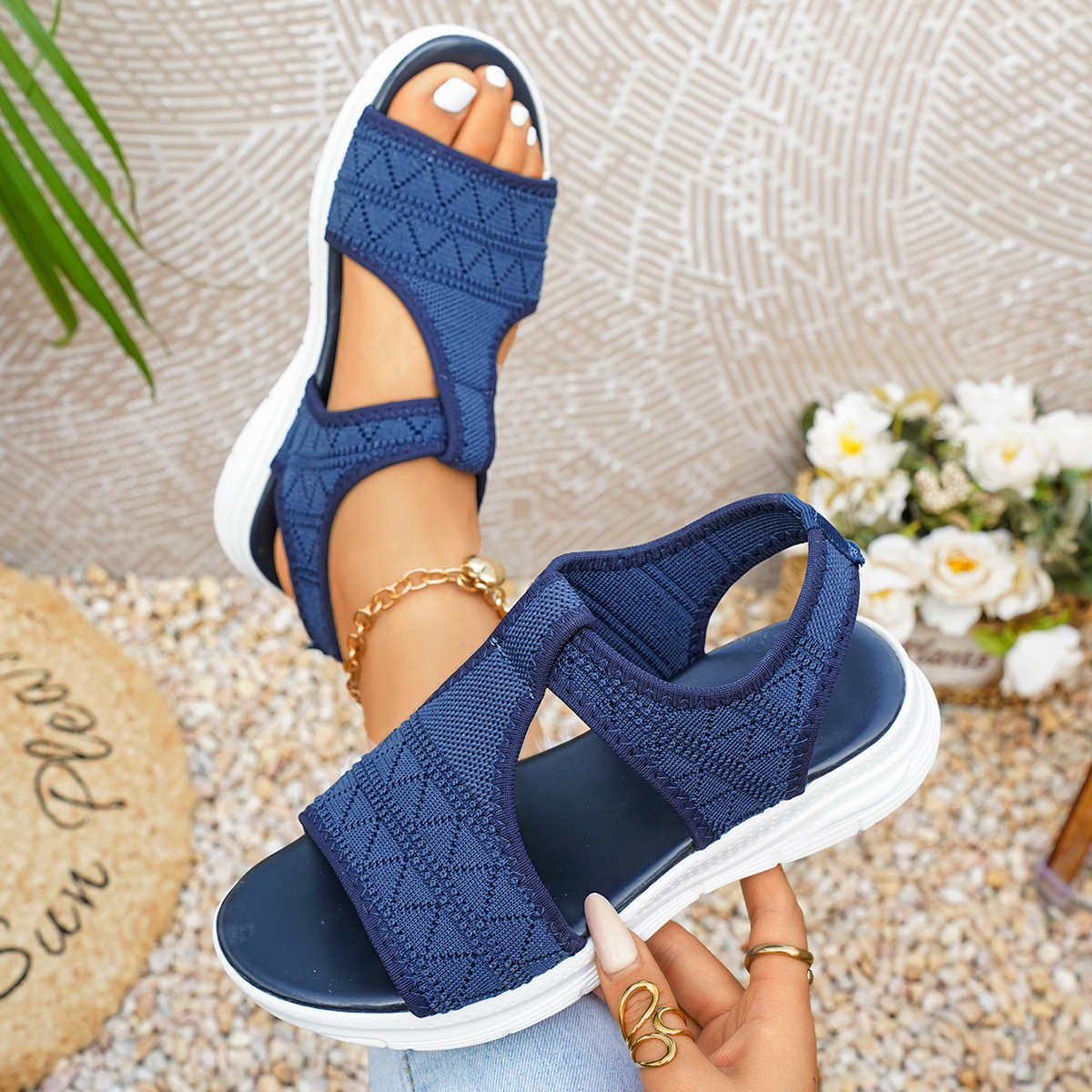 Open Toe Flats Sandals