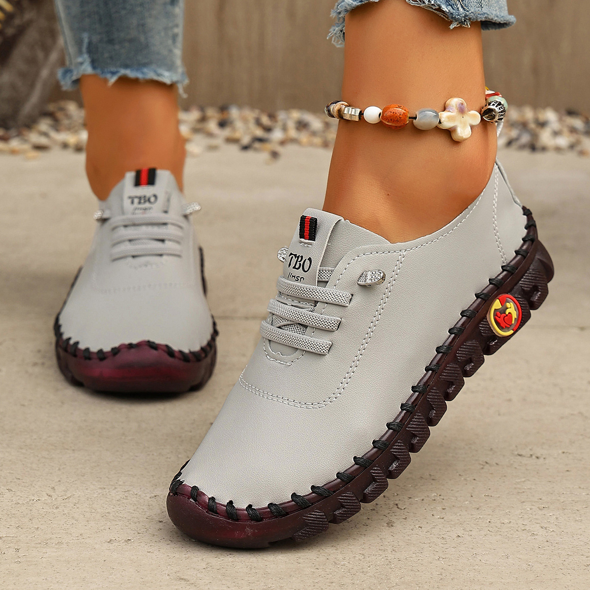 Round Toe Lace Up Sneakers