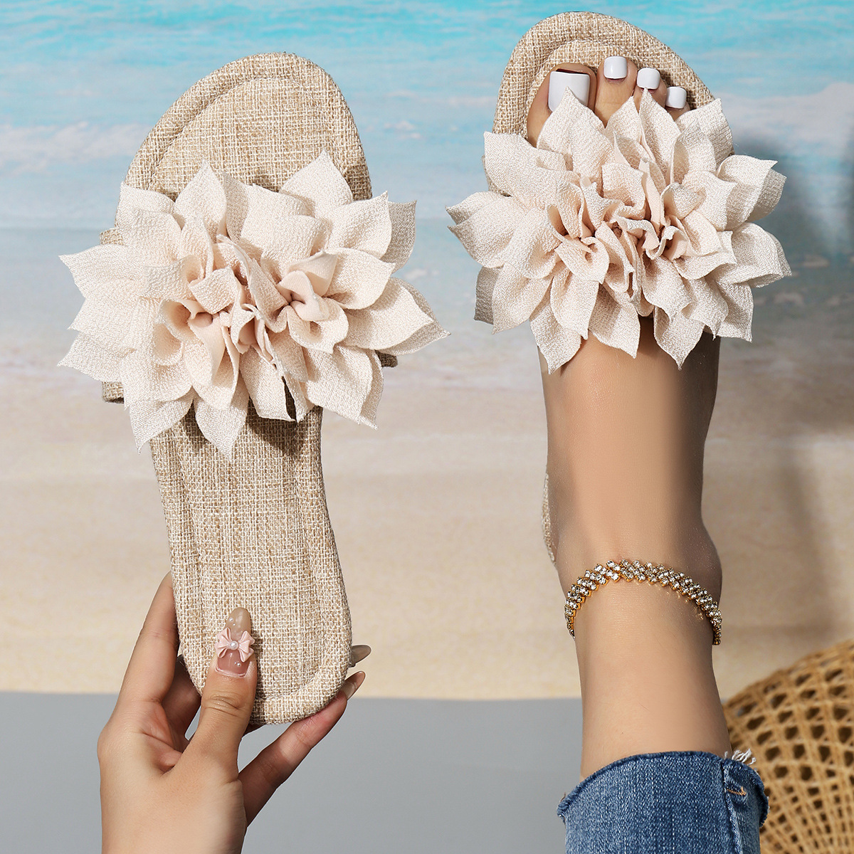 Floral Open Toe Sandals