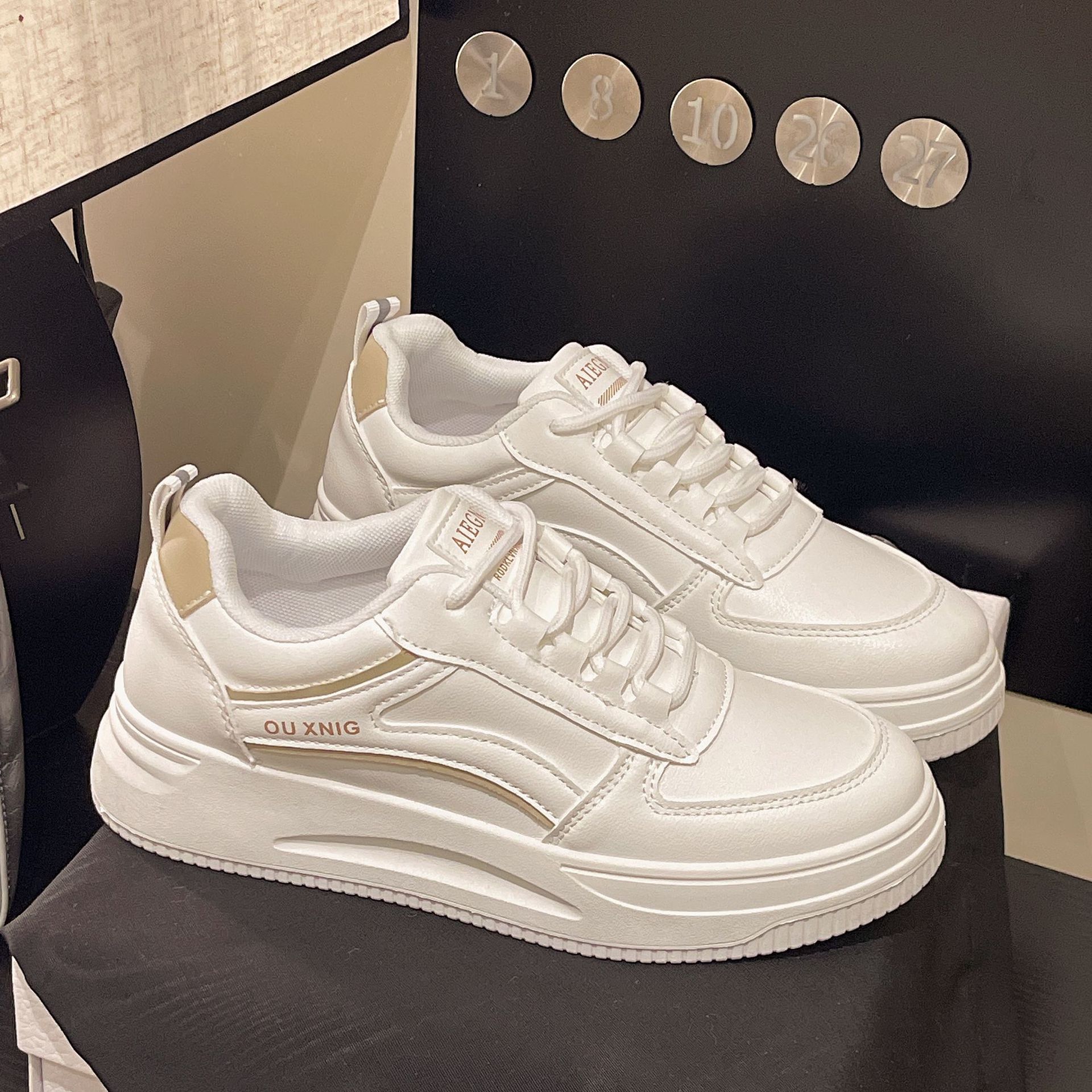 Classic Lace-Up Platform Sneakers