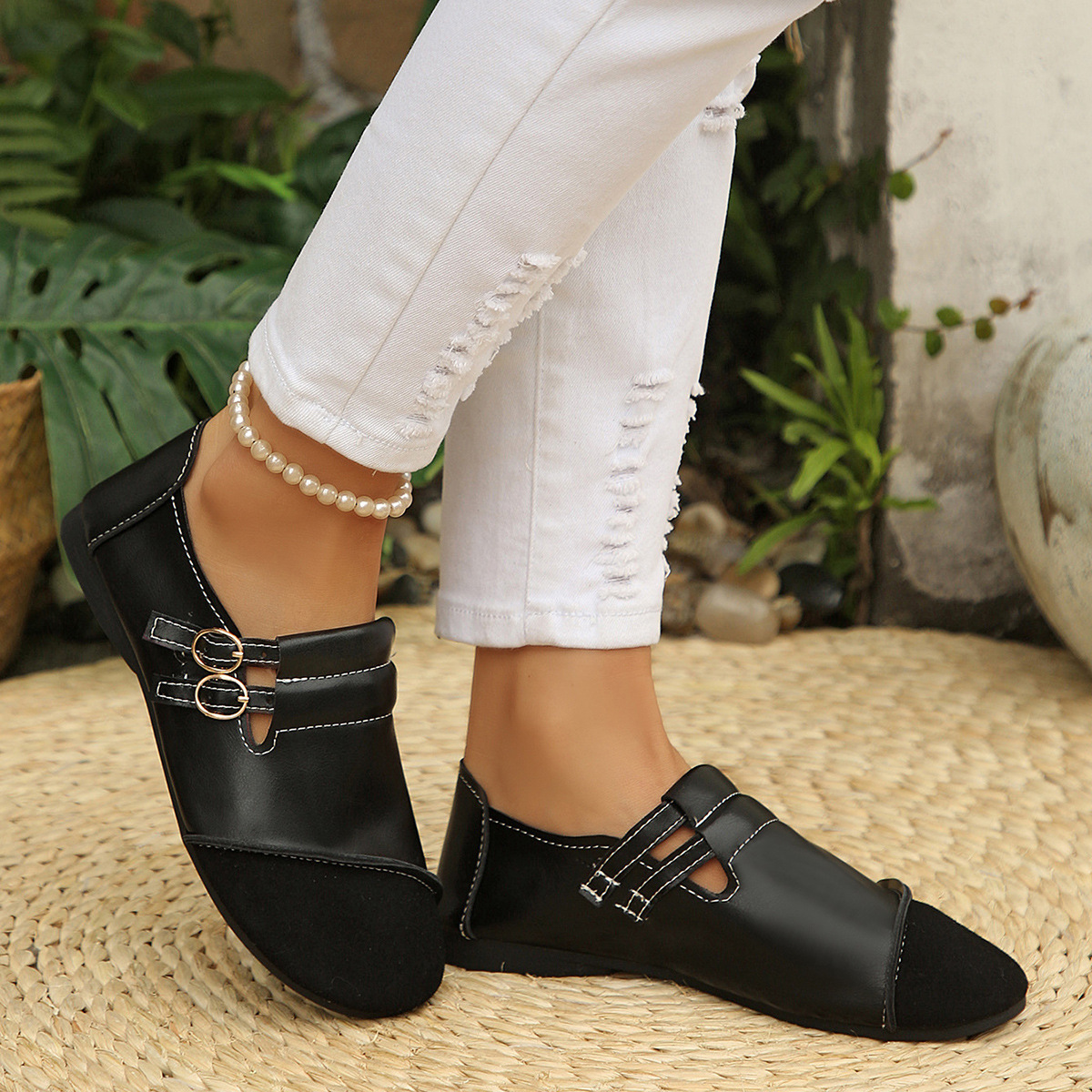 Round Toe Slip-Ons