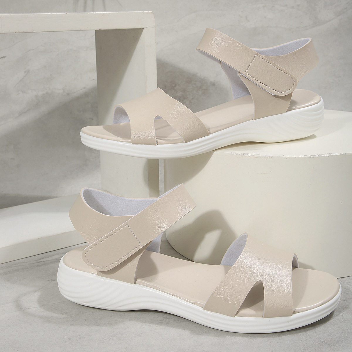 Open Toe Sandals with Ankle Strap