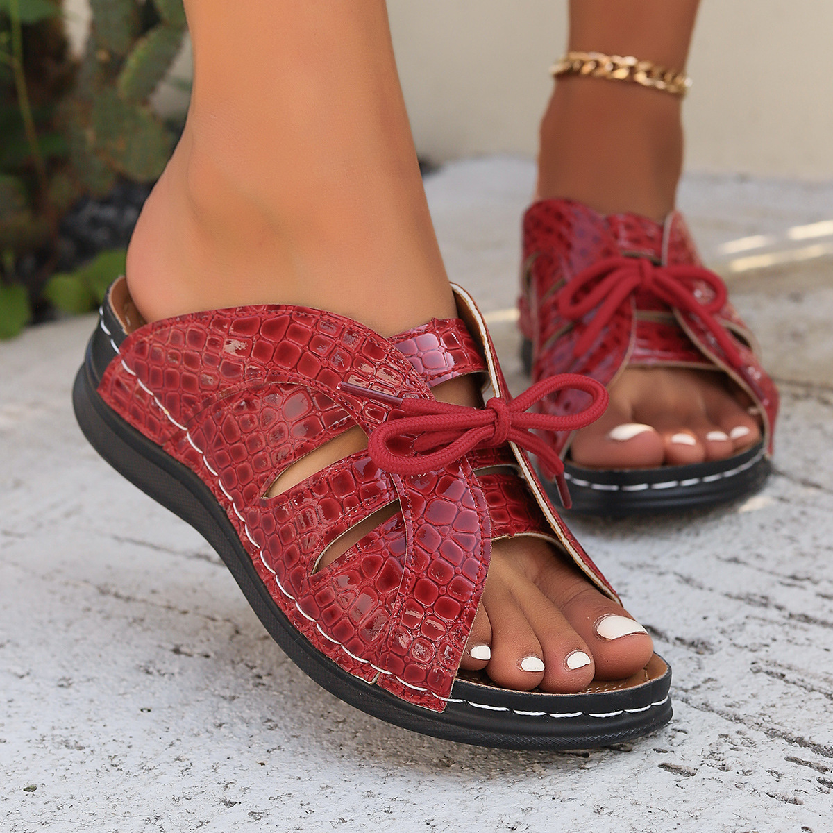 Open Toe Flats Sandals