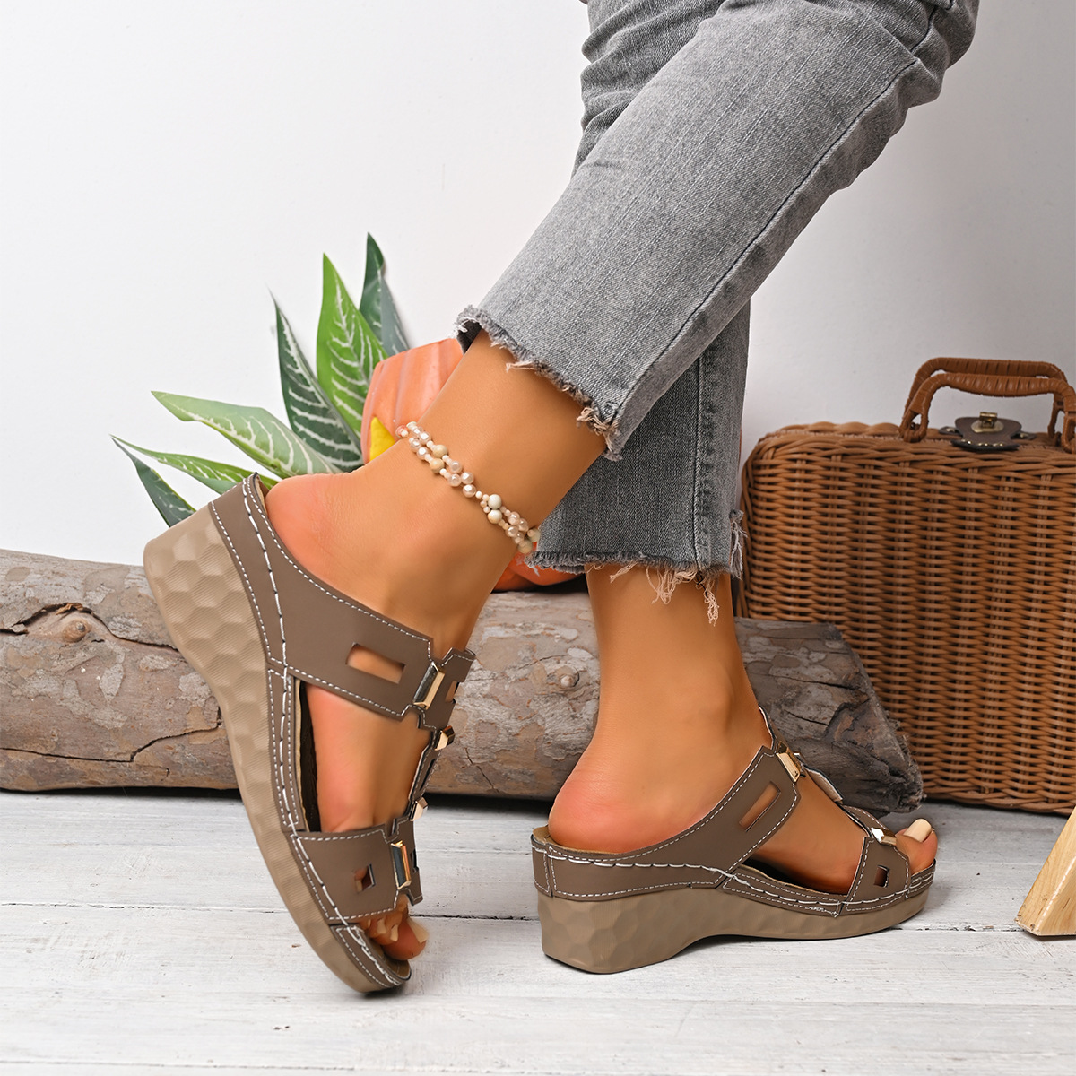 Open Toe Wedge Sandals