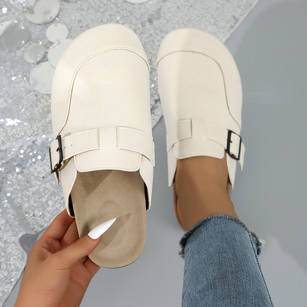 Round Toe Flat Slip-Ons