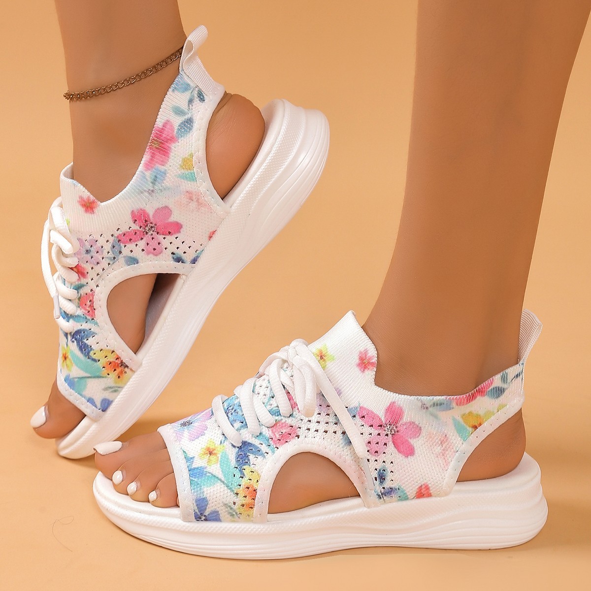 Tie-Dye Breathable Mesh Sandals
