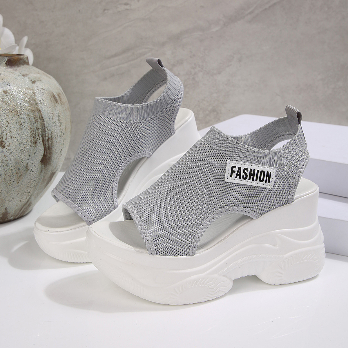Open Toe Platform Wedge Sandals