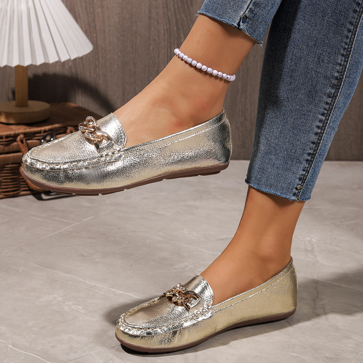 Round Toe Slip-Ons