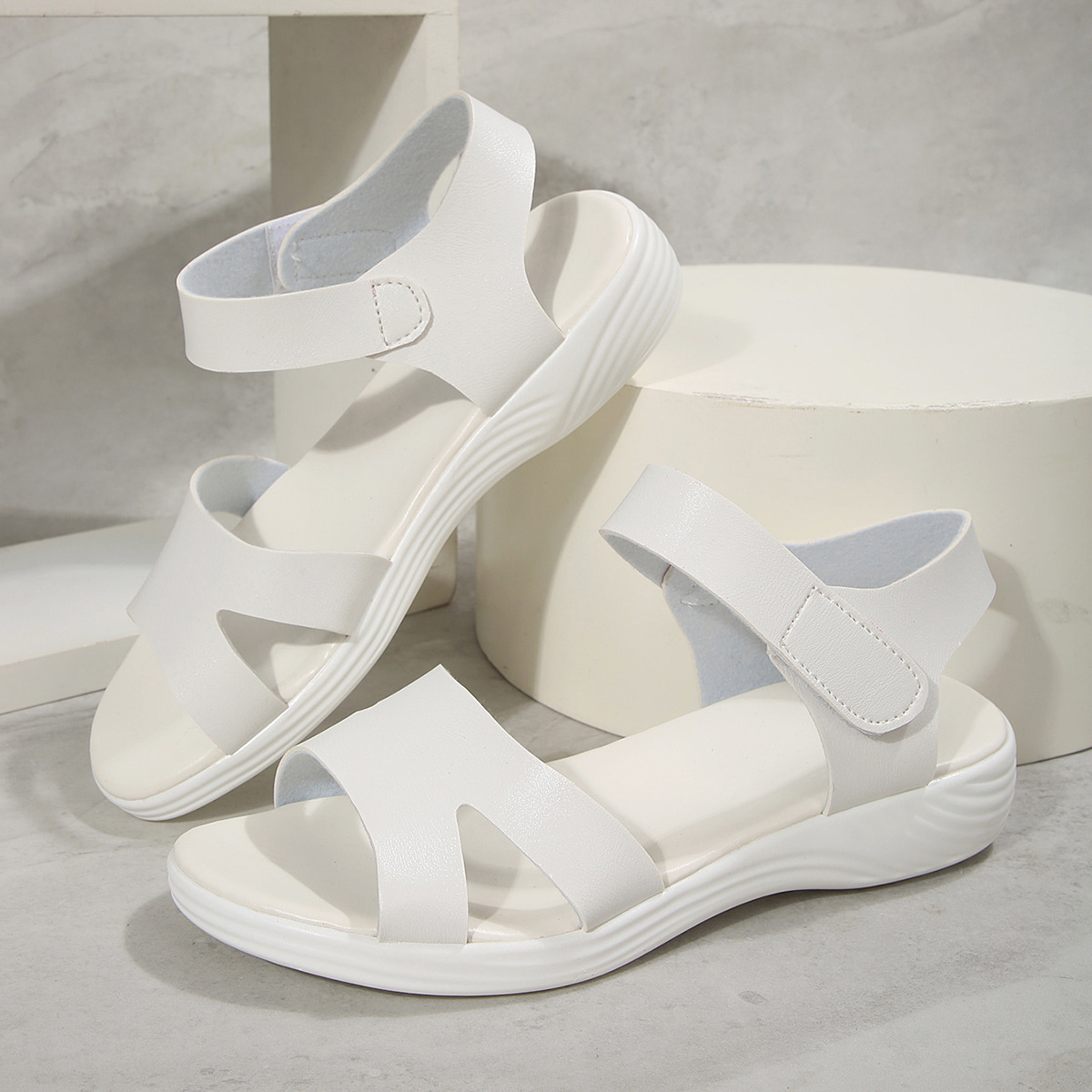 Open Toe Sandals with Ankle Strap