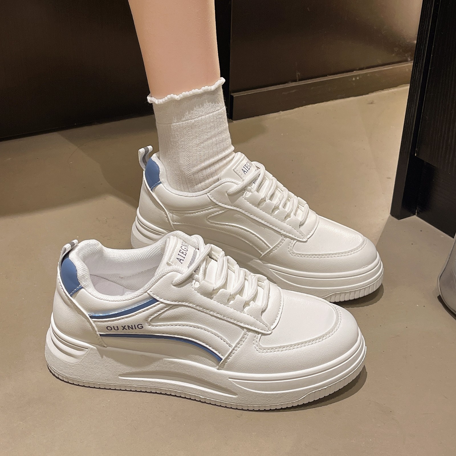 Classic Lace-Up Platform Sneakers