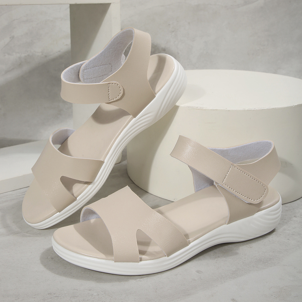 Open Toe Sandals with Ankle Strap