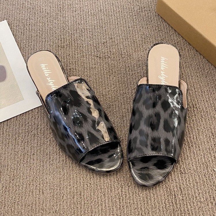 Leopard Open Toe Sandals