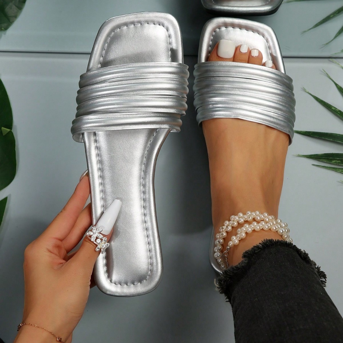 Open Toe Flats Sandals