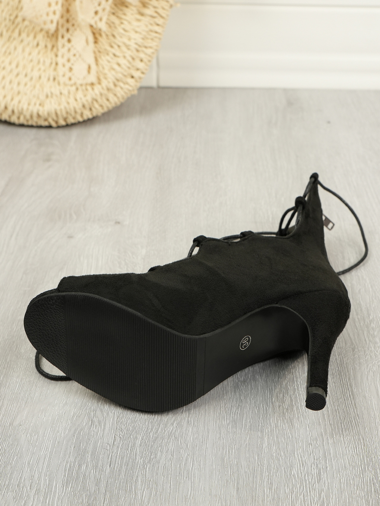 Lace-Up High Heel Sandals