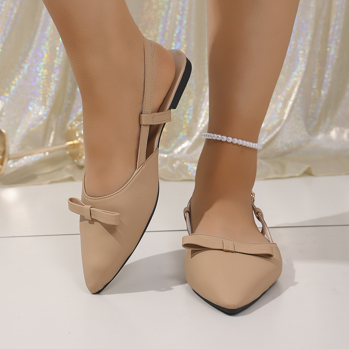 Point Toe Slingback Sandals