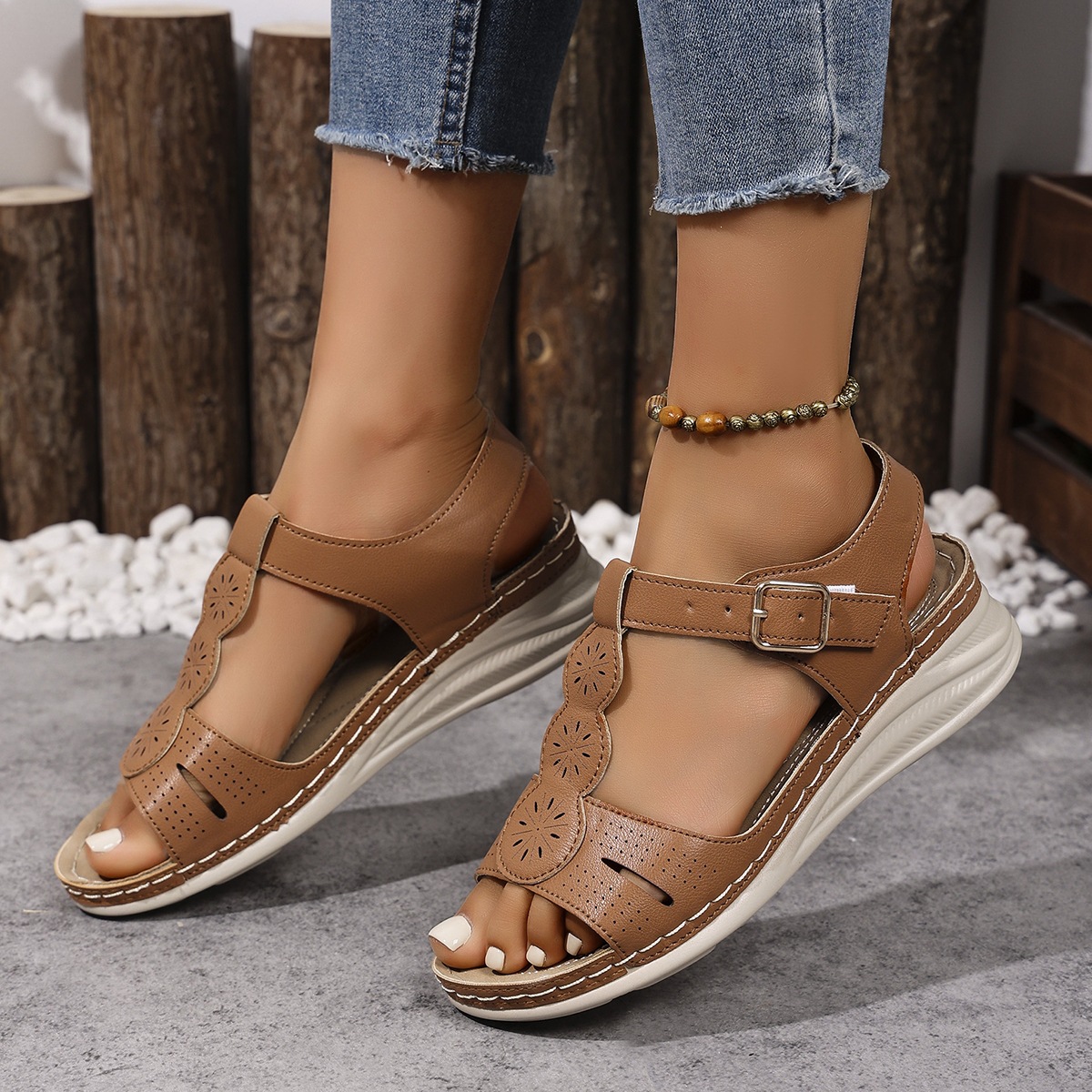 Open Toe Wedge Sandals