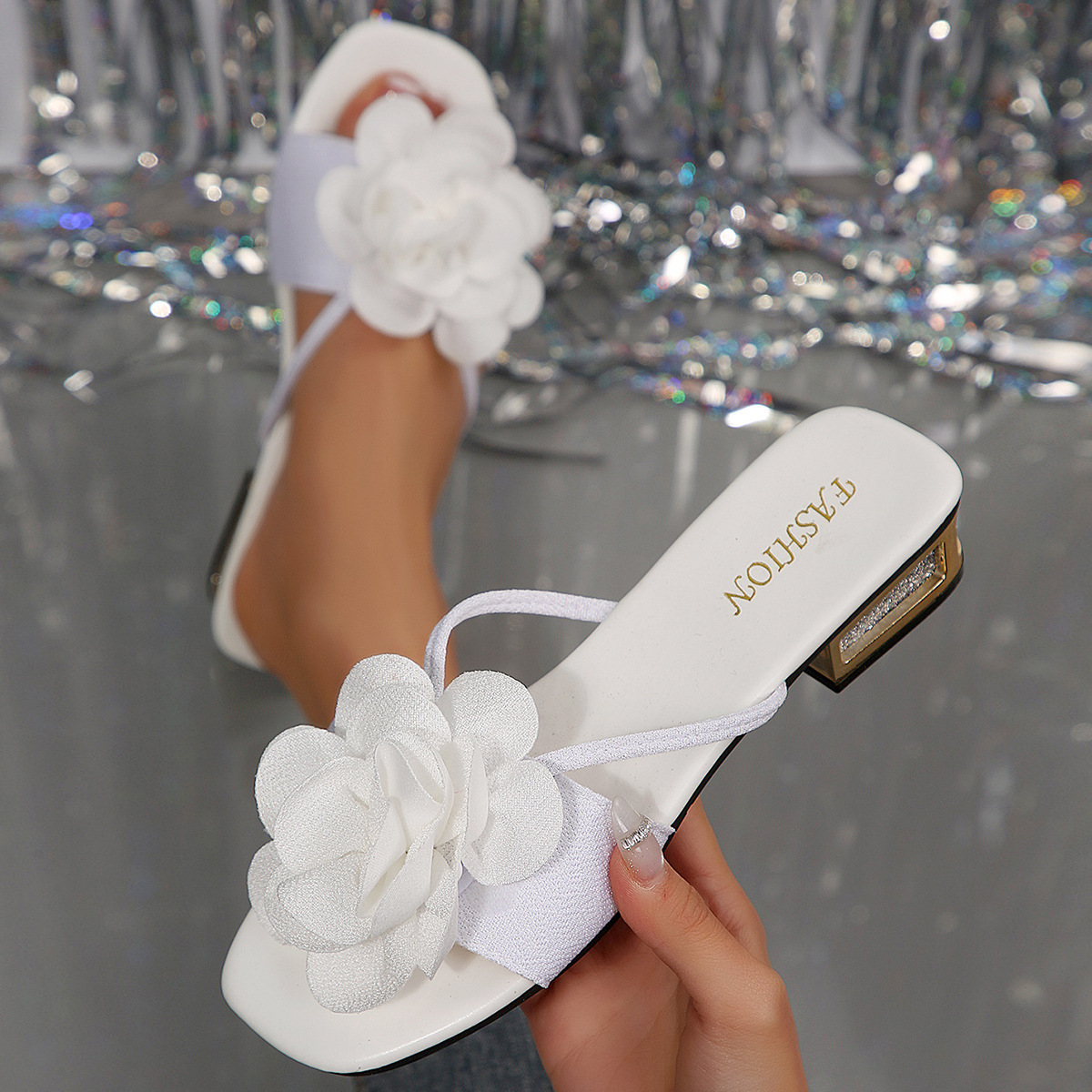 Open Toe Block Heels Sandals