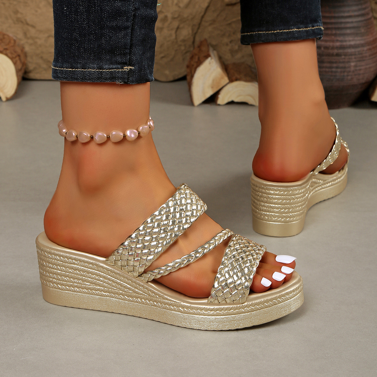 Open Toe Wedge Sandals