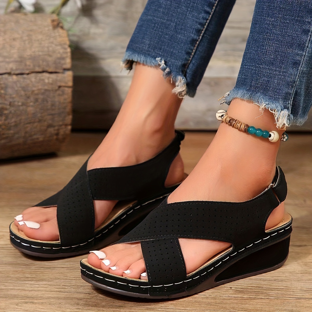 Open Toe Wedge Sandals
