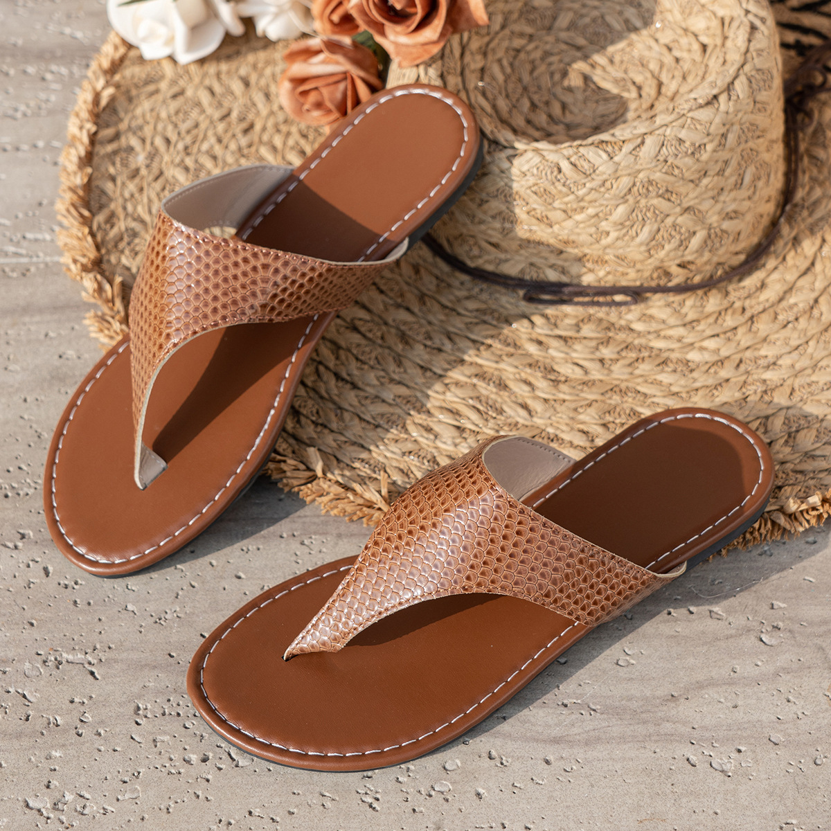 Toe Post Flat Sandals