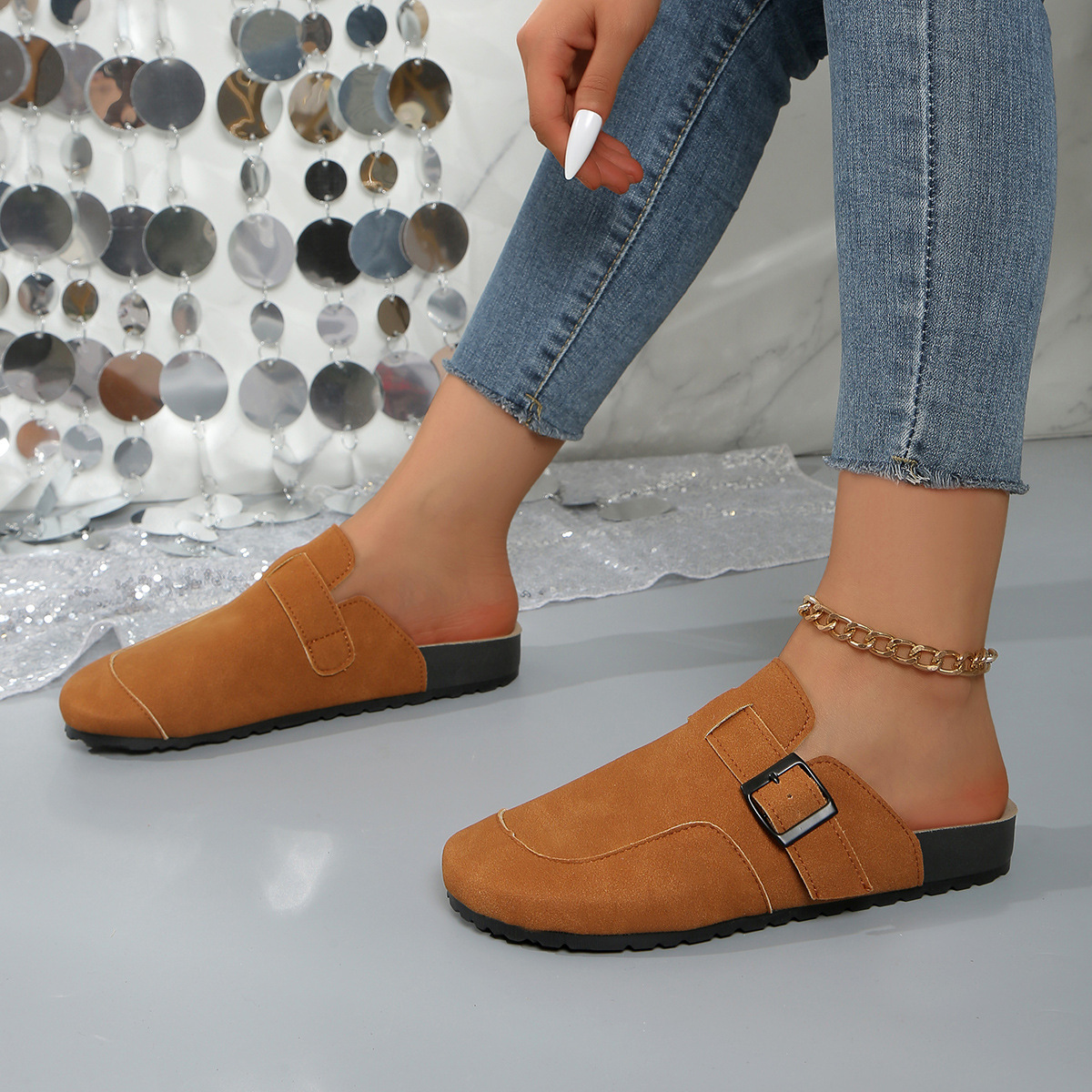 Round Toe Flat Slip-Ons