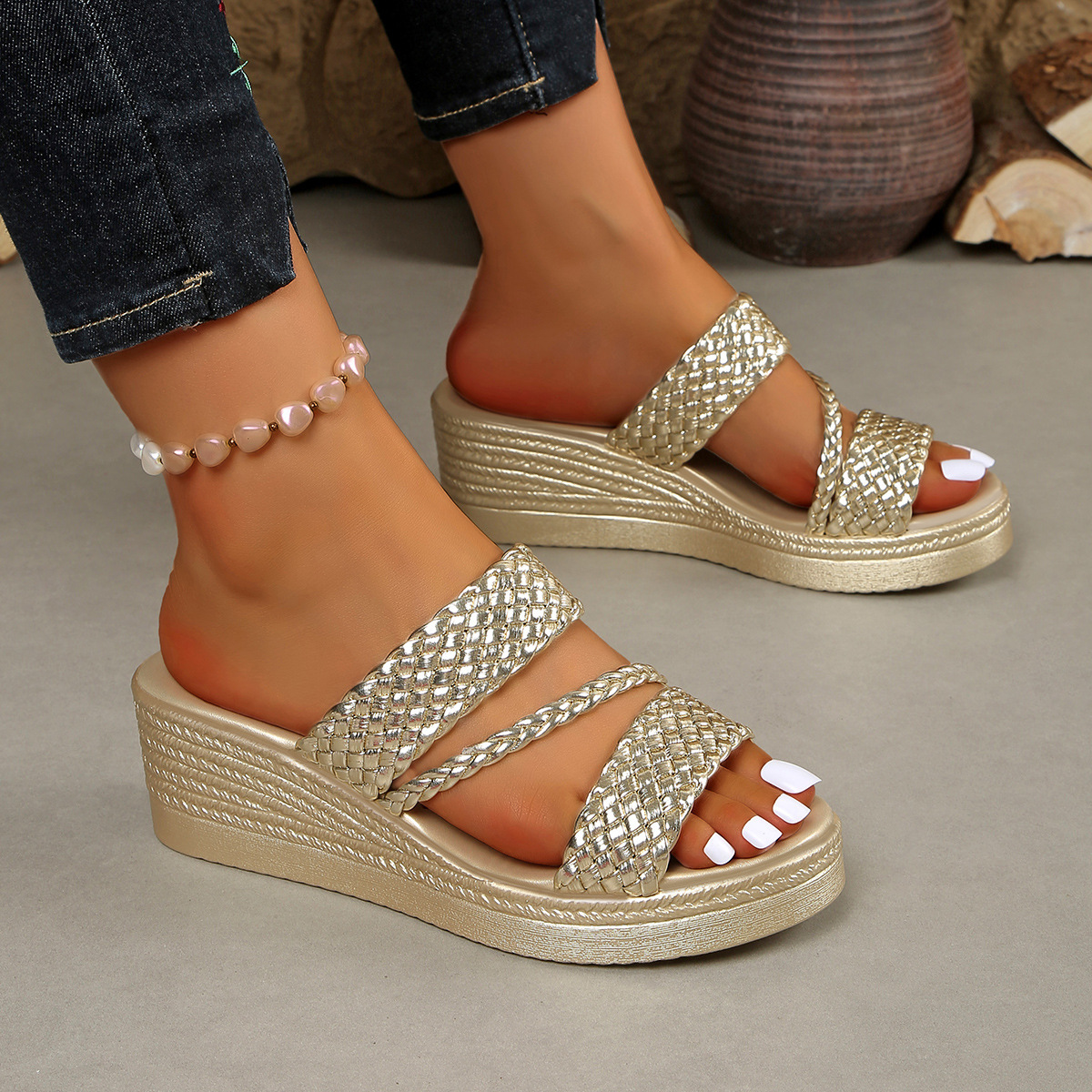 Open Toe Wedge Sandals