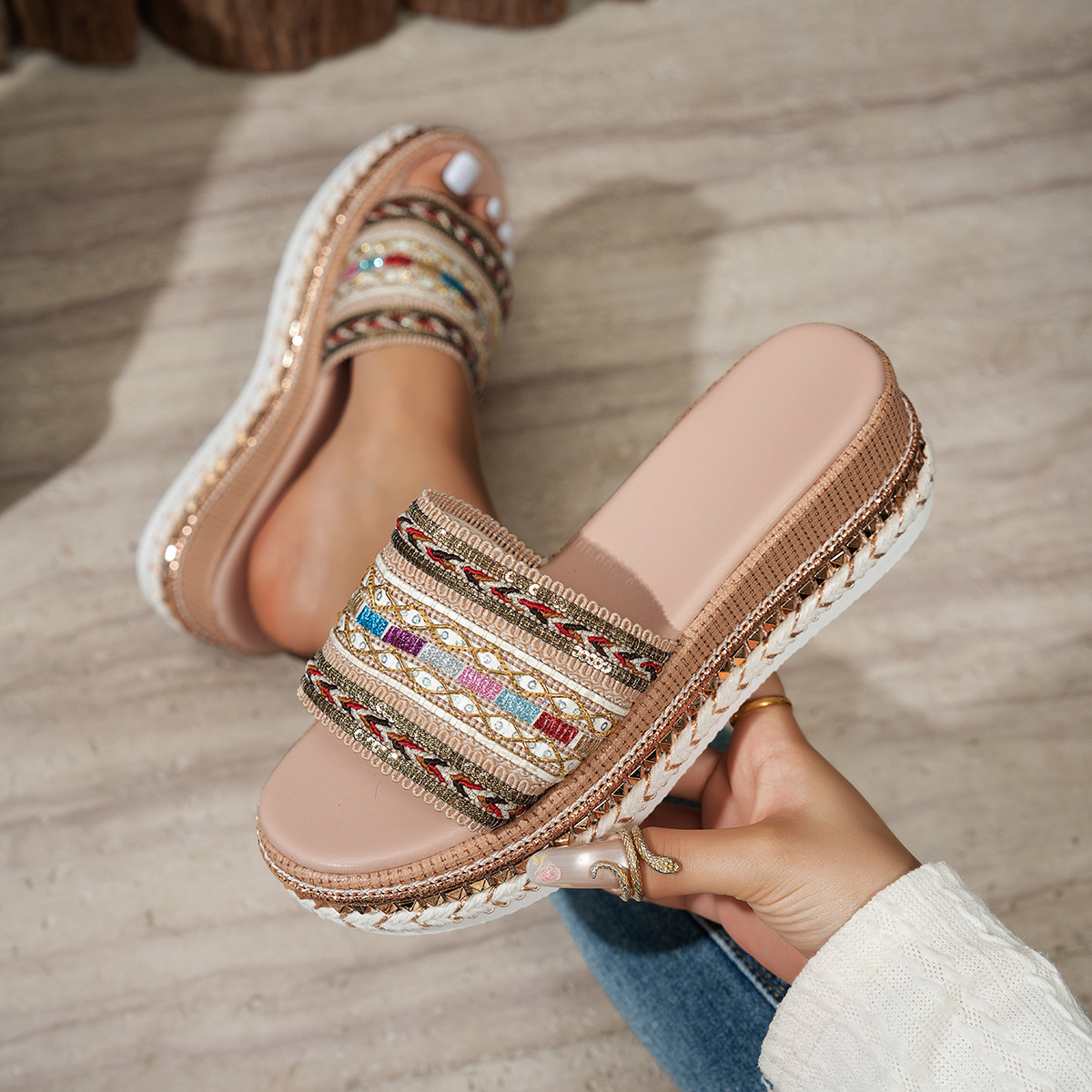 Open Toe Platform Sandals
